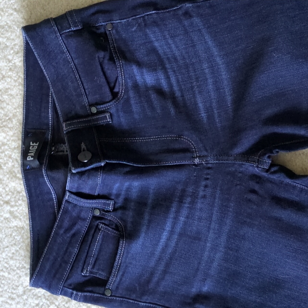 PAIGE Women's Deep Indigo Skinny Jeans - Picture 2 of 9